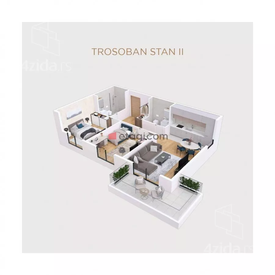 Trosoban stan | 4zida