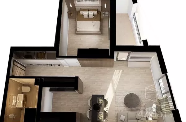 Jednoiposoban stan | 4zida