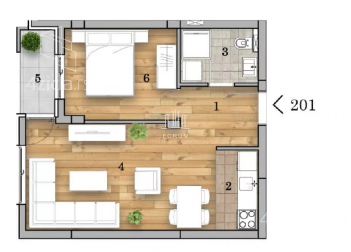 Dvosoban stan | 4zida