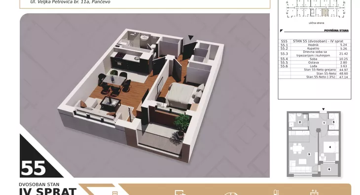 Dvosoban stan | 4zida