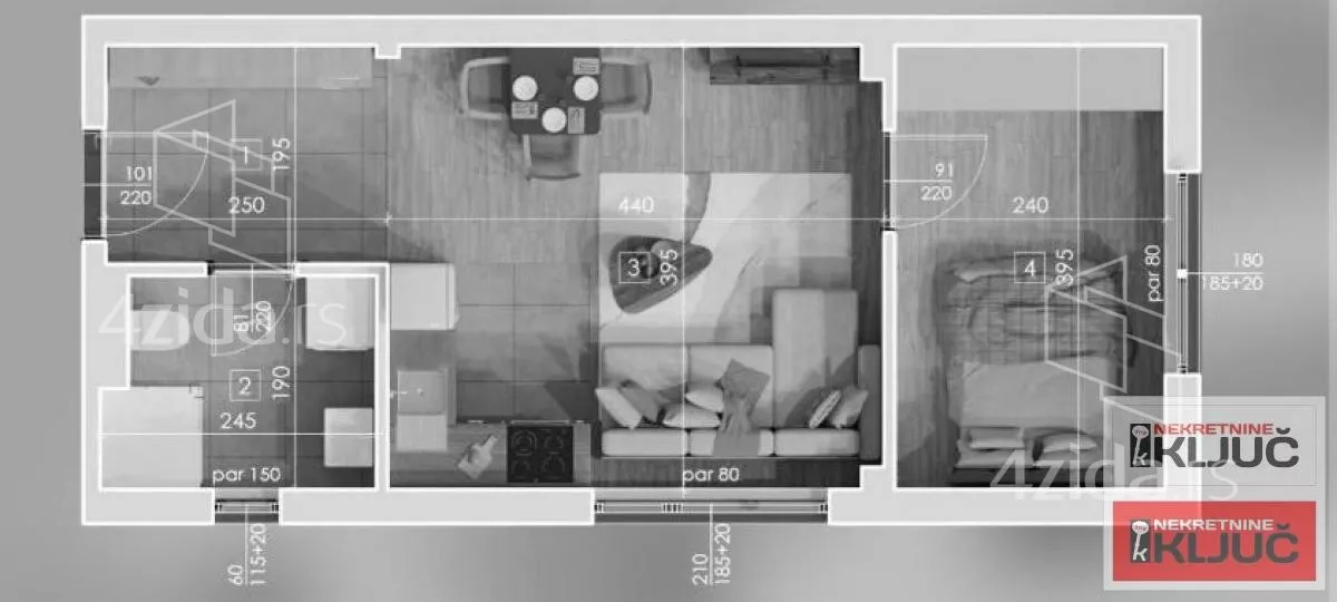 Jednoiposoban stan | 4zida