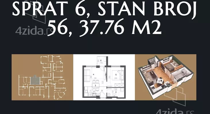 Jednosoban stan | 4zida