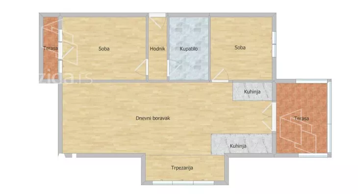 Trosoban stan | 4zida