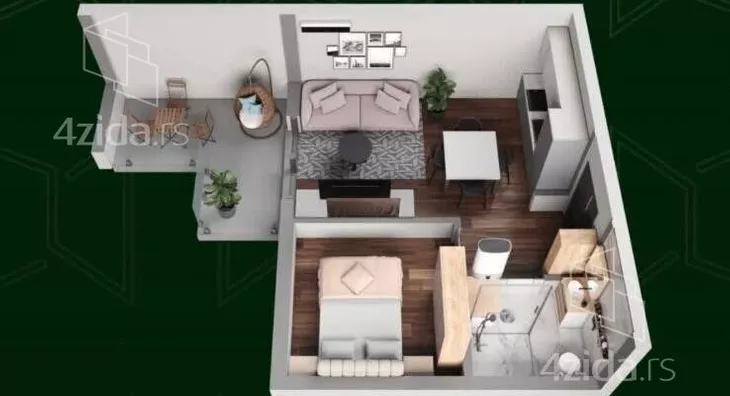 Jednoiposoban stan | 4zida