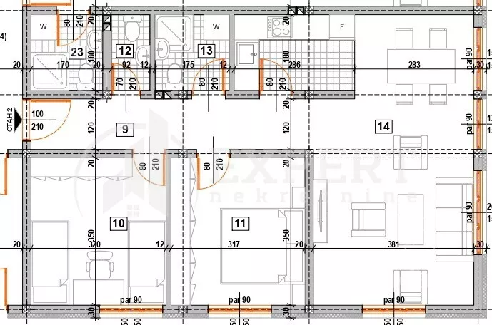 Trosoban stan | 4zida