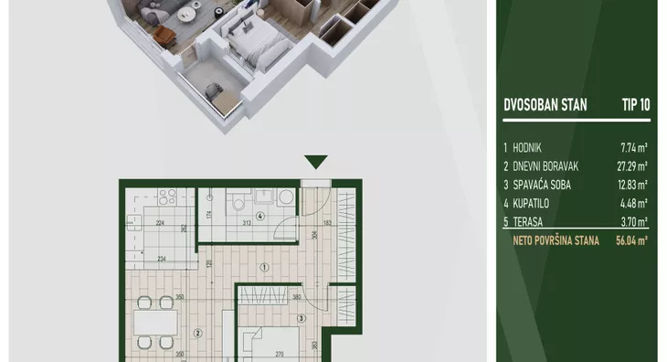 Dvosoban stan | 4zida