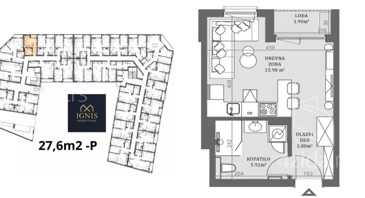 Jednosoban stan | 4zida