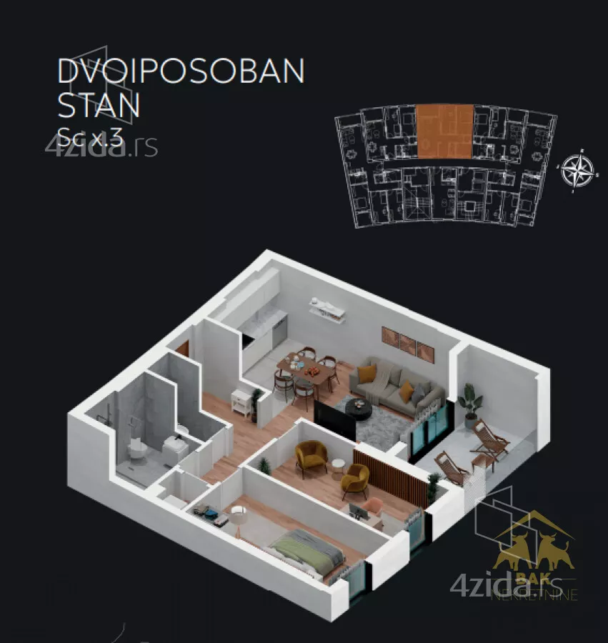 Dvoiposoban stan | 4zida