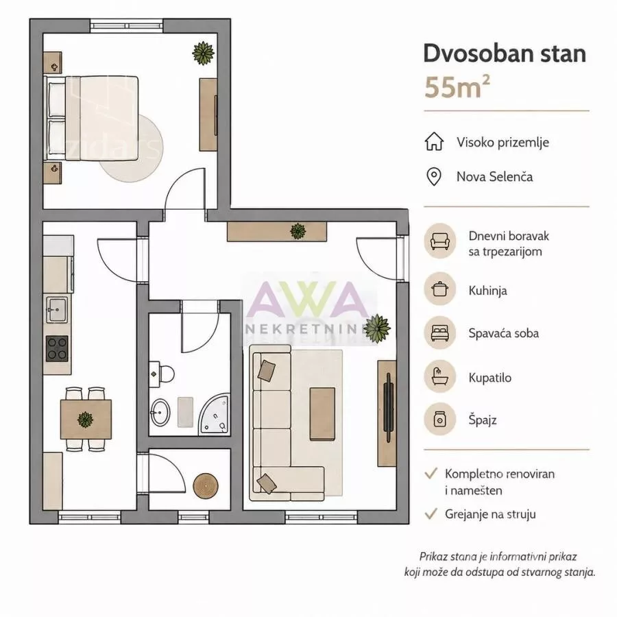 Dvosoban stan | 4zida