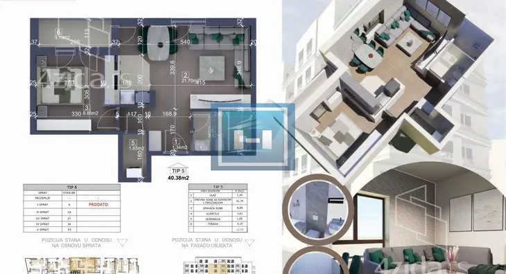 Jednoiposoban stan | 4zida