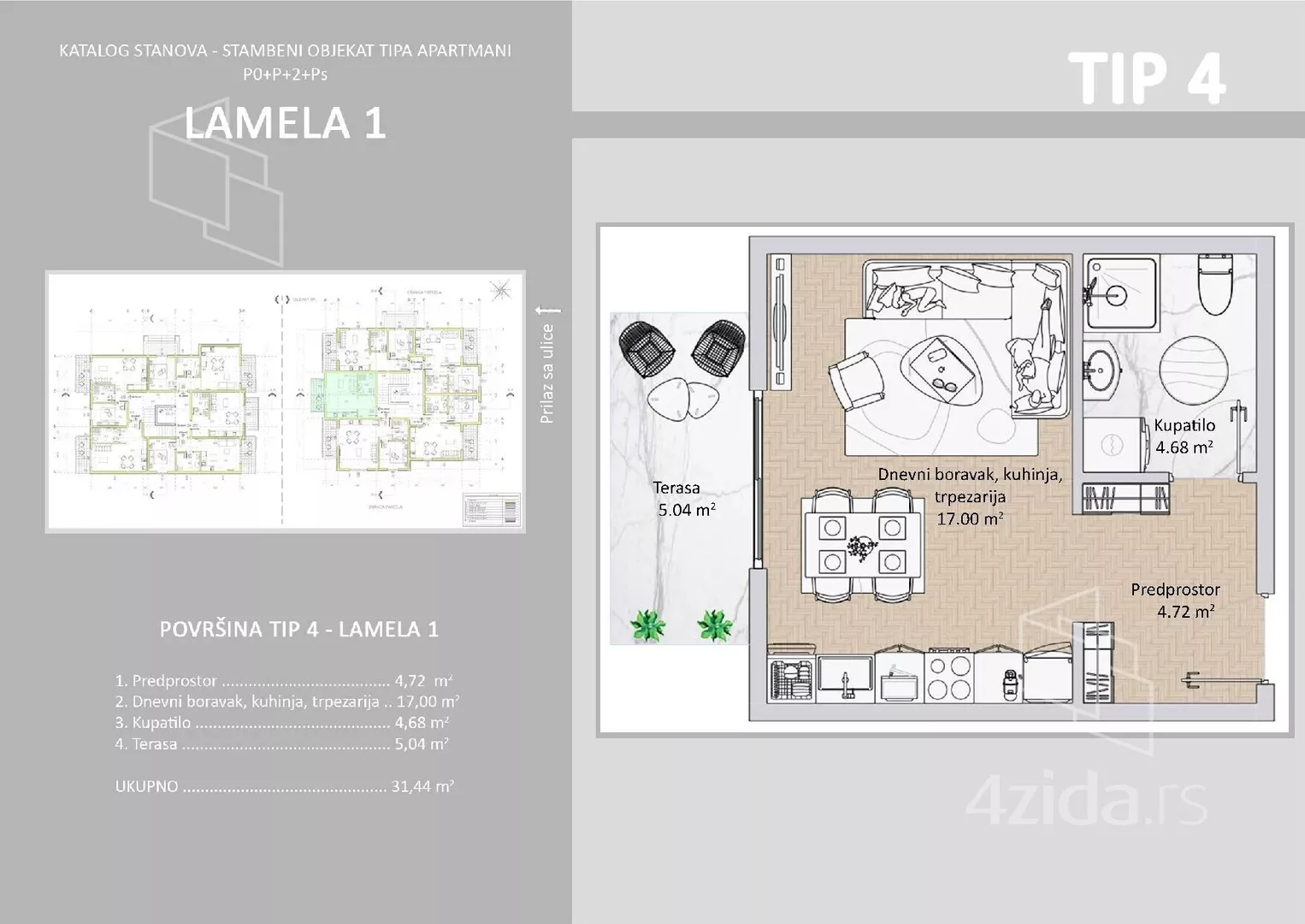 Jednosoban stan | 4zida