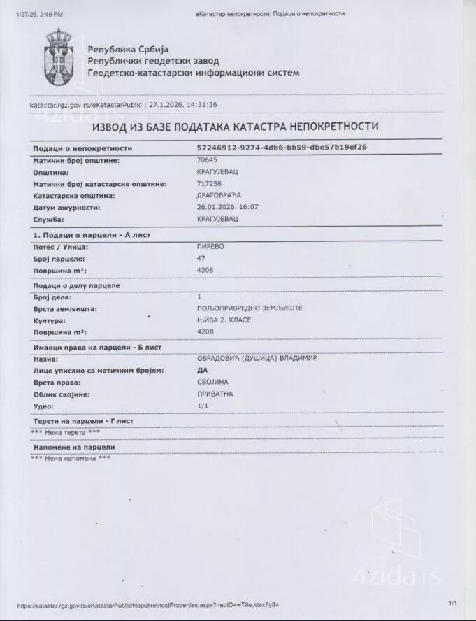 Poljoprivredno zemljište | 4zida