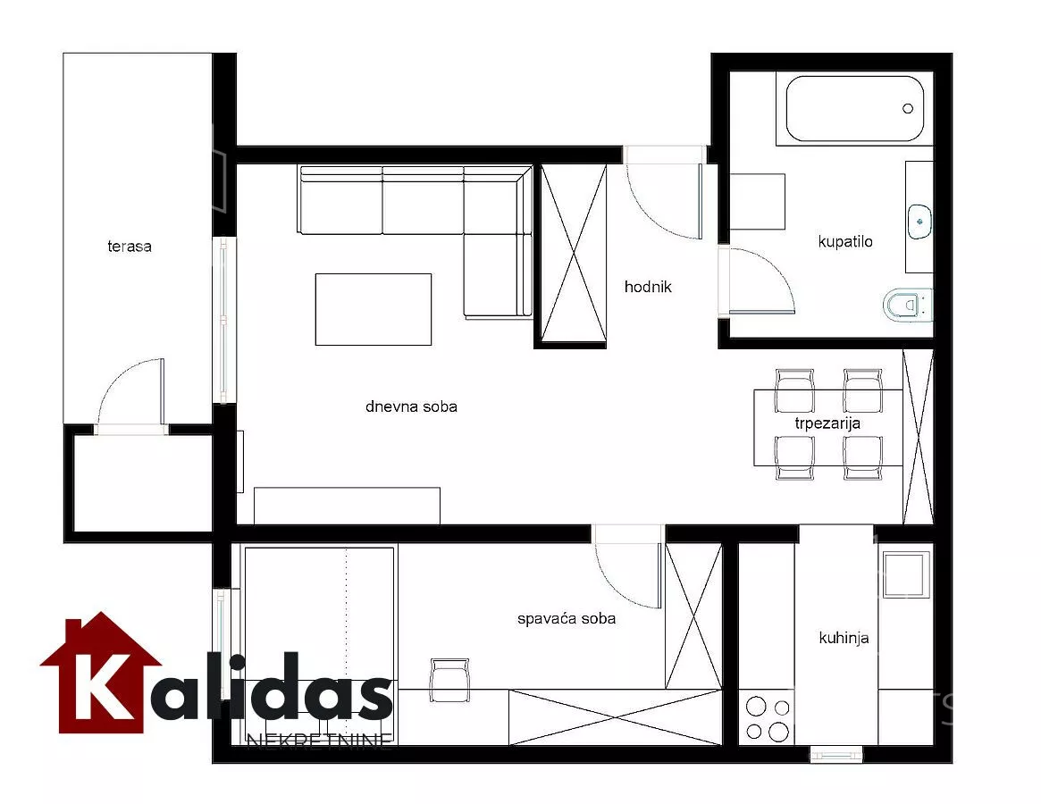 Dvosoban stan | 4zida