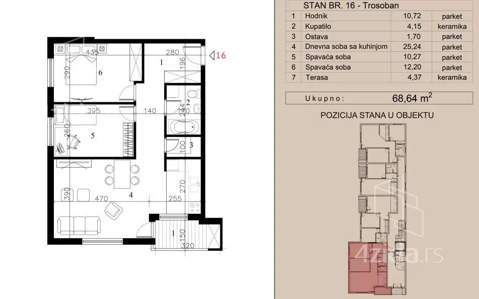 Trosoban stan | 4zida