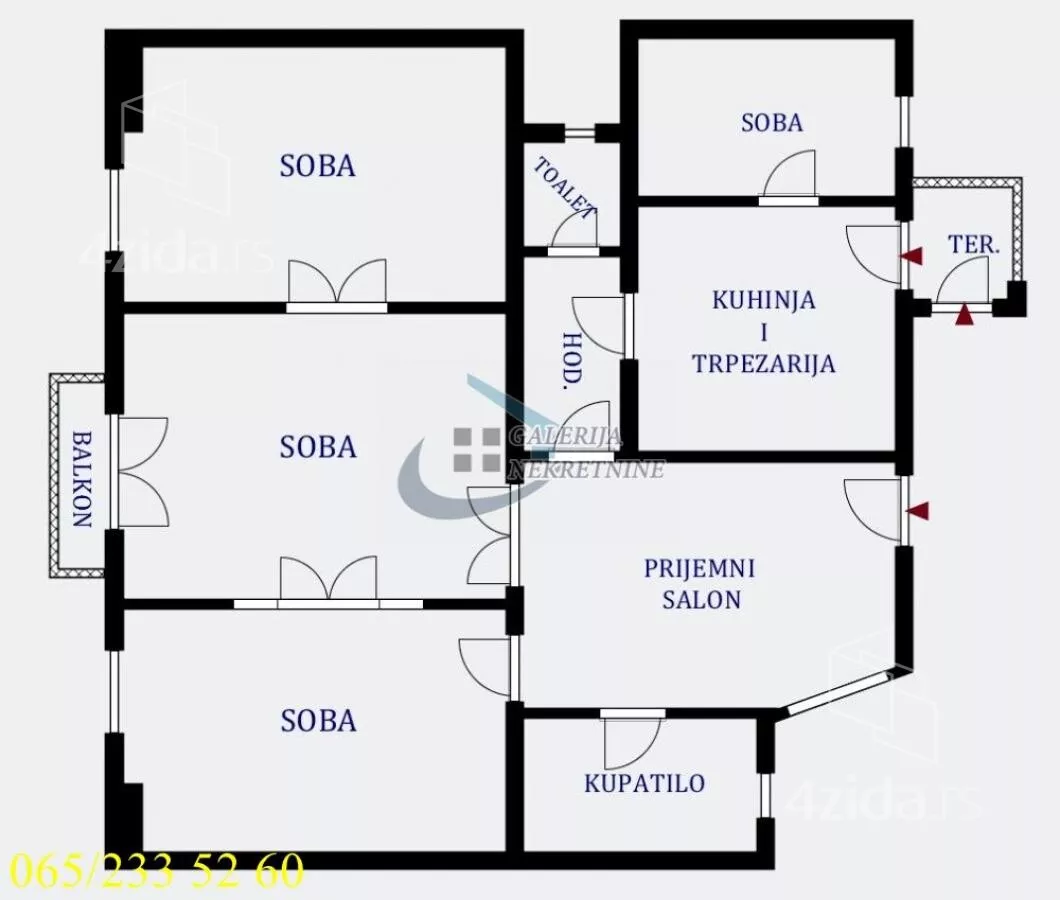 Četvoroiposoban stan | 4zida