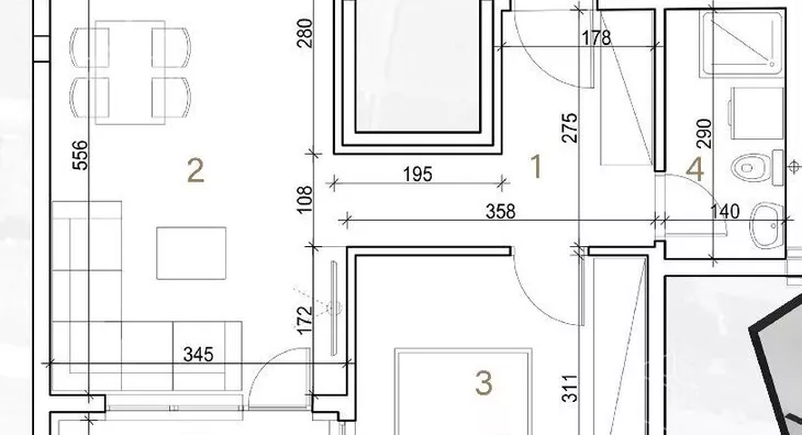 Jednoiposoban stan na prodaju, Telep, 99.750€, 44m² - stampaj