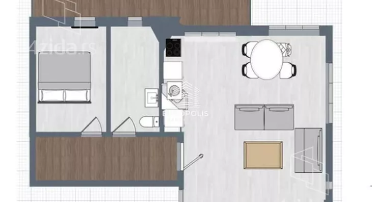 Jednoiposoban stan | 4zida