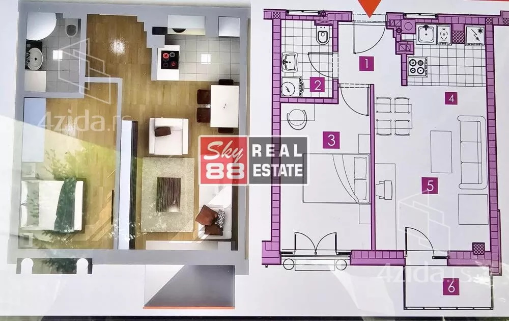 Jednoiposoban stan | 4zida