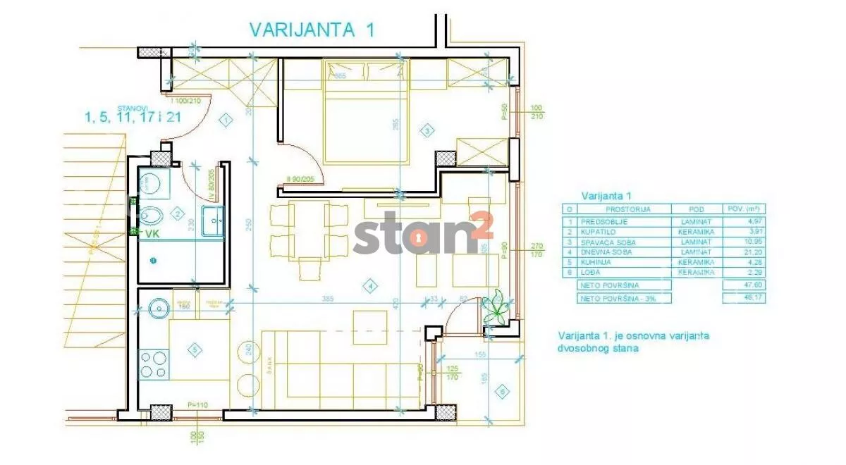 Jednoiposoban stan | 4zida