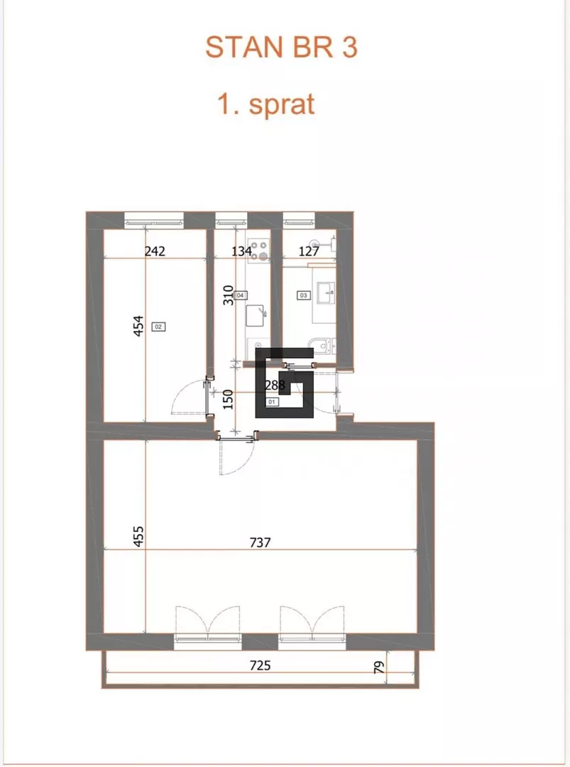 Trosoban stan | 4zida