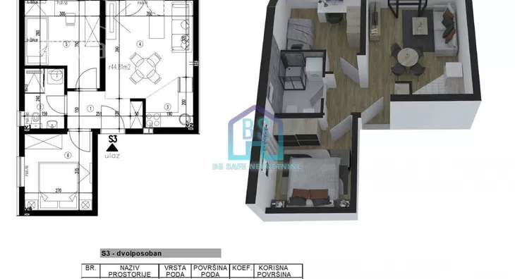 Dvoiposoban stan | 4zida