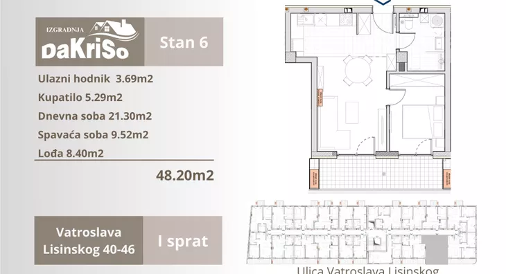 Jednoiposoban stan | 4zida