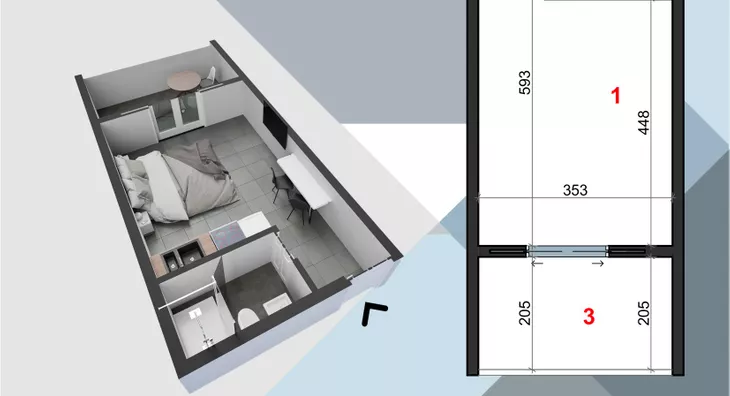 Jednosoban stan | 4zida