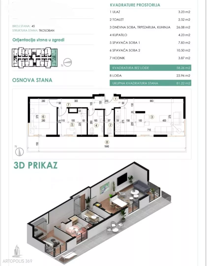 Trosoban stan | 4zida