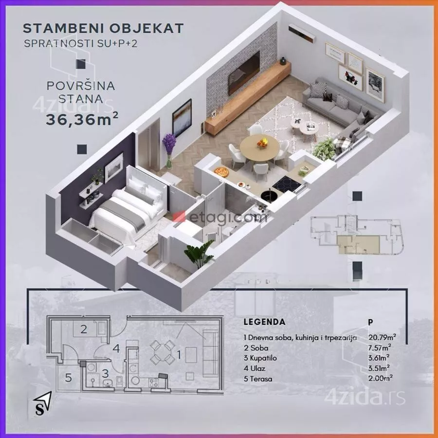 Jednoiposoban stan | 4zida