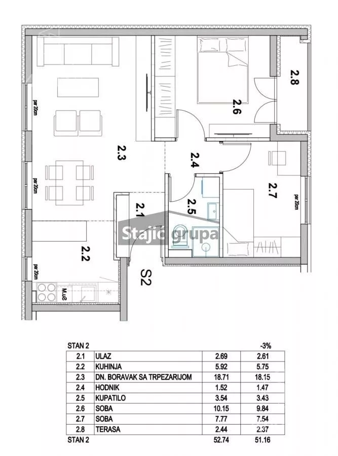 Dvoiposoban stan | 4zida