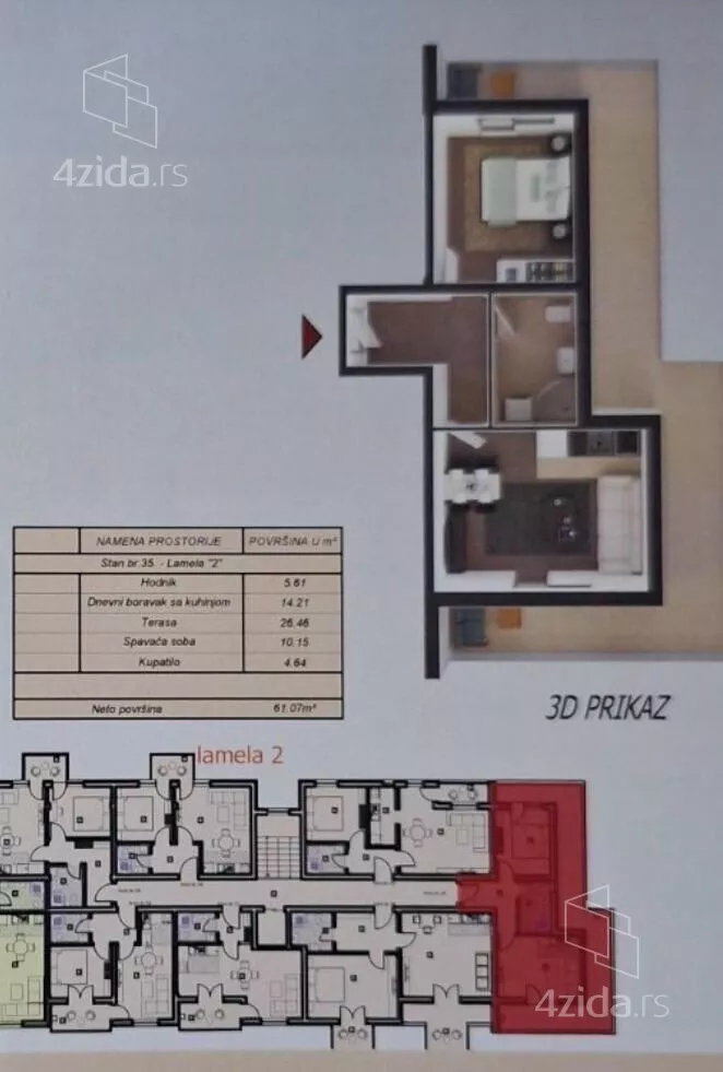 Jednoiposoban stan | 4zida