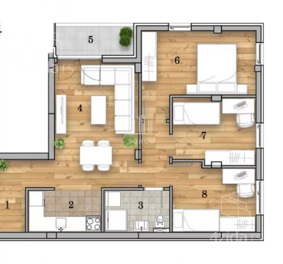 Dvosoban stan | 4zida