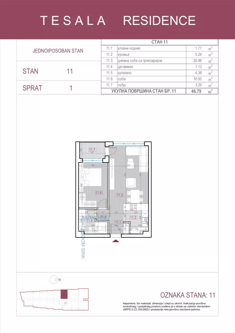 Jednoiposoban stan | 4zida