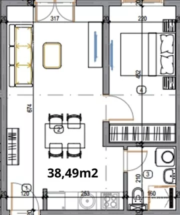 Jednosoban stan | 4zida