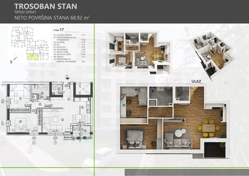 Trosoban stan | 4zida