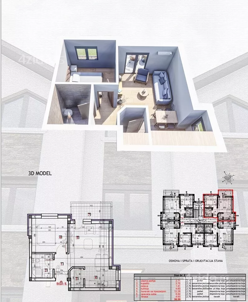 Jednosoban stan | 4zida