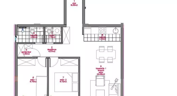 Trosoban stan | 4zida