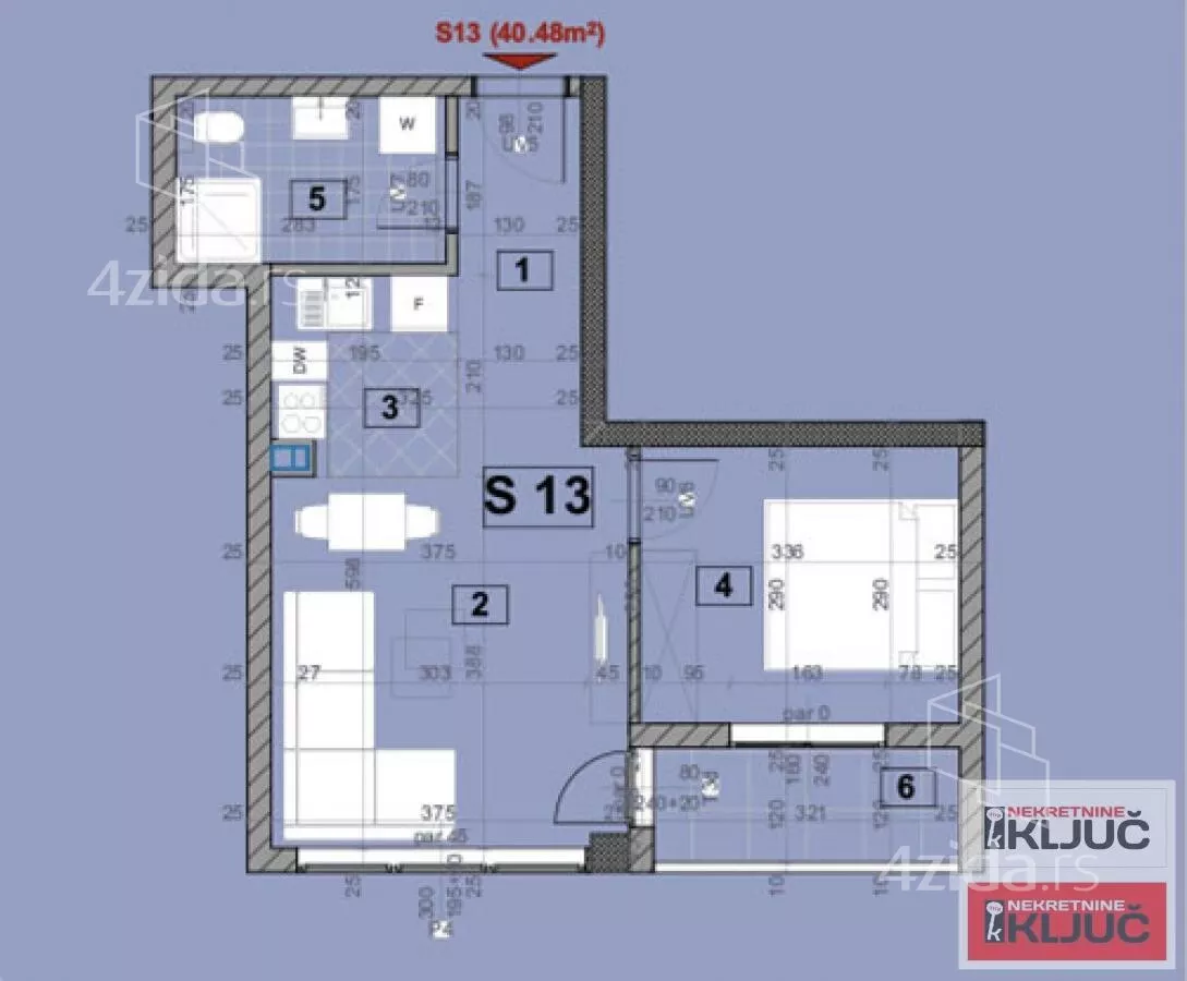 Jednoiposoban stan | 4zida