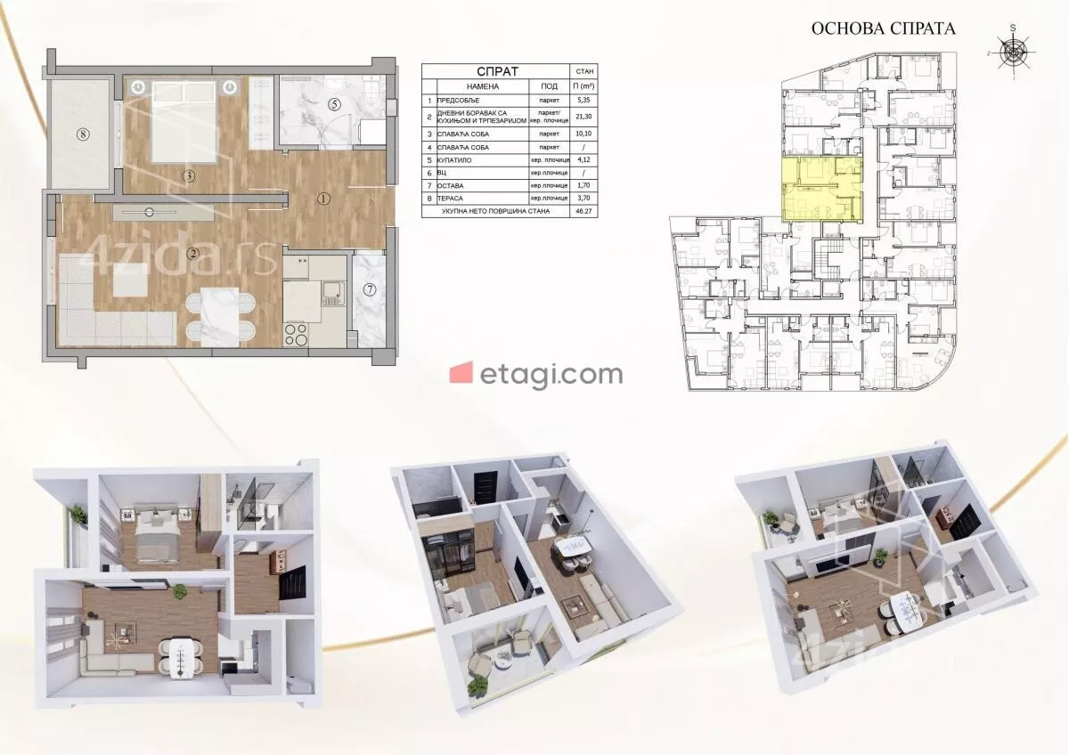 Jednosoban stan | 4zida