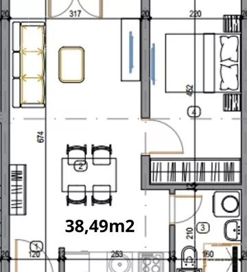 Jednosoban stan | 4zida