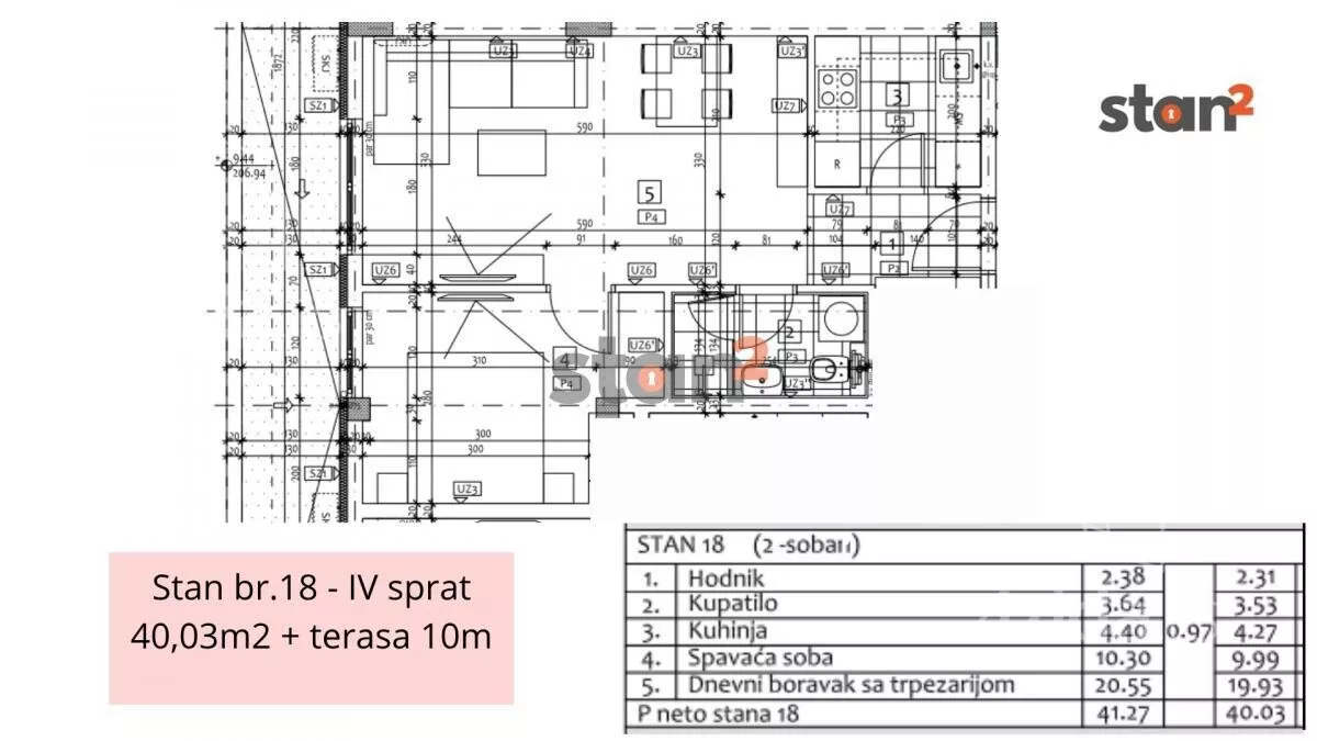 Jednoiposoban stan | 4zida