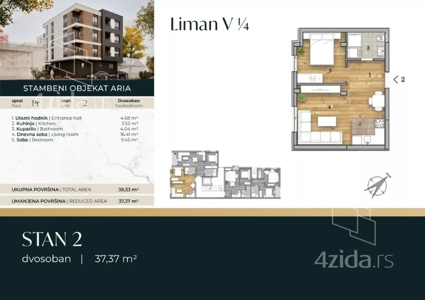 Dvosoban stan | 4zida