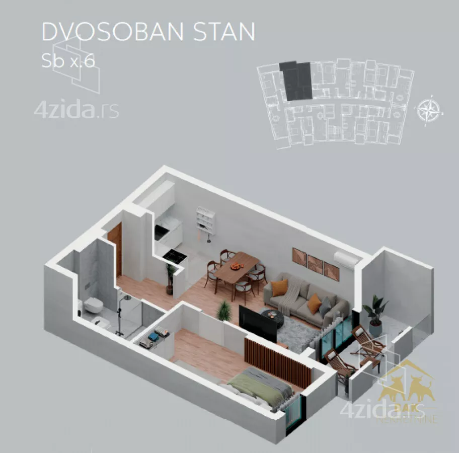 Dvosoban stan | 4zida