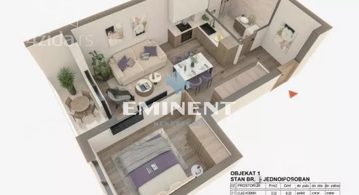 Jednoiposoban stan | 4zida