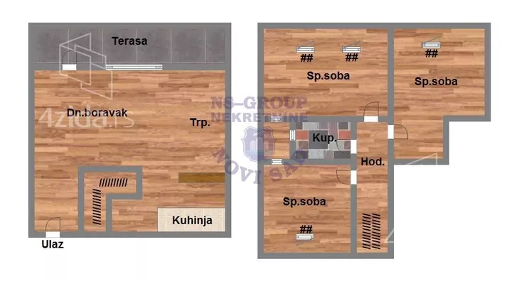 Troiposoban stan | 4zida