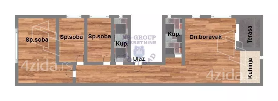 Četvoroiposoban stan | 4zida