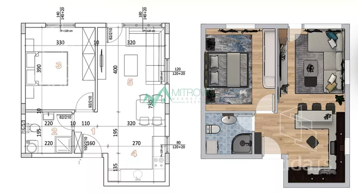 Jednoiposoban stan | 4zida