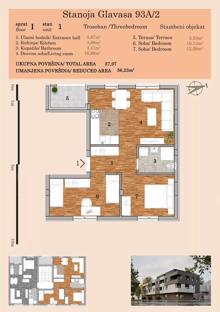 Trosoban stan | 4zida