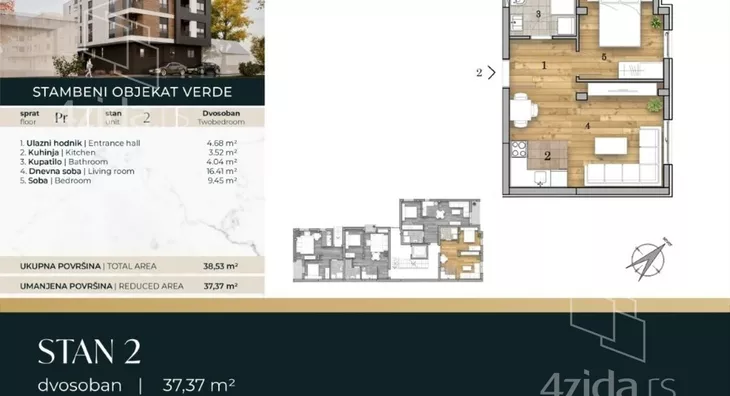 Dvosoban stan | 4zida