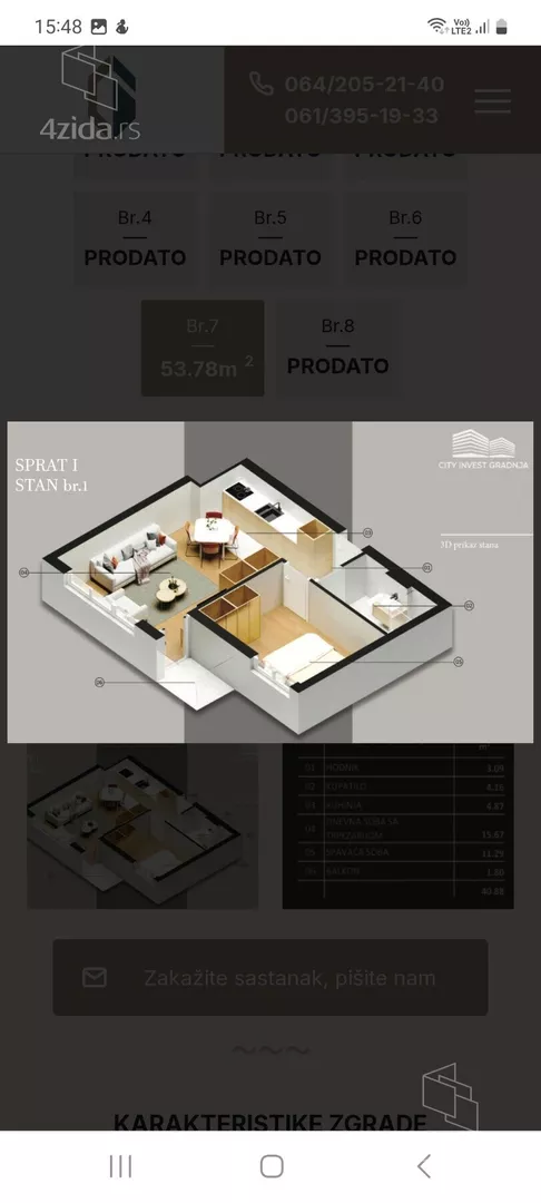 Jednoiposoban stan | 4zida